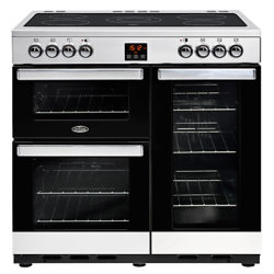 Belling Cookcentre 90E Electric Range Cooker With Ceramic Hob Black